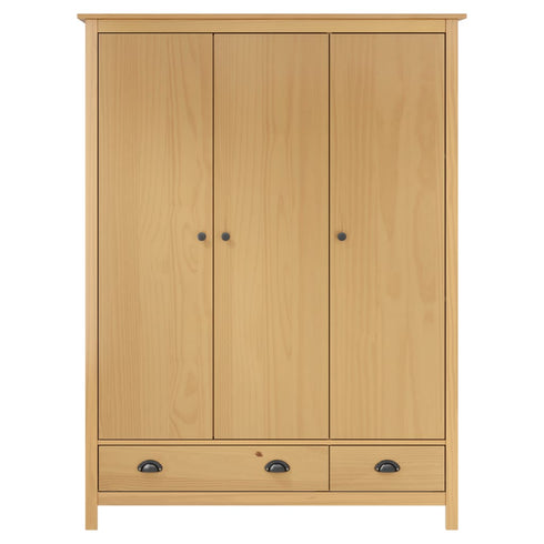 Stilwell - 3Door Wardrobe Hill Range 1270 x 500 x 1700 mm Solid Pine Wood